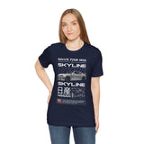 Japanese Performance Coupe Skyline Inspired Unisex Streetwear Tee High Speed Racing Car Graphic Shirt JDM Culture Drift Style Automotive Art Design For Car Lovers Urban Fashion