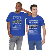 Japanese Performance Coupe Skyline Inspired Unisex Streetwear Tee High Speed Racing Car Graphic Shirt JDM Culture Drift Style Automotive Art Design For Car Lovers Urban Fashion