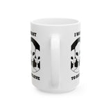 Unisex I Want To Believe Alien Ceramic Coffee Mug UFO Graphic Cup Extraterrestrial Space Themed Sci Fi Conspiracy Inspired Paranormal Gift Drinkware