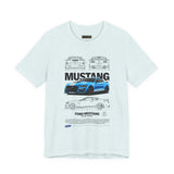 Blue Apex Muscle Coupe Blueprint Art Unisex Heavy Cotton Tee Powerful Street Machine Graphic Shirt for Car Lovers and Collectors