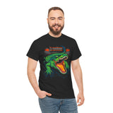Beast Of The Stadium Unisex Heavy Cotton Tee Electric Crocodile Power Design Bold Neon Green Reptile Artwork For Streetwear And Fearless Fashion Lovers