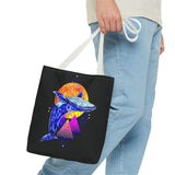 Ballena Cosmic Whale Art Eco Tote Bag Vibrant Geometric Ocean Design Durable Canvas Reusable Shopping Bag Premium Artistic Streetwear Accessory Perfect Gift for Nature Lovers Dreamers and Creative Thinkers