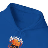 Wildfire Skull Flames Unisex Heavy Blend Hooded Sweatshirt Gothic Inferno Graphic Bold Streetwear Motivational Statement Hoodie