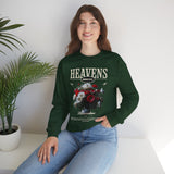 Heavens Hallucinations Crewneck Comfortable Unisex Heavy Blend Sweatshirt Artistic Streetwear Bold Floral Graphic Design for Self Expression Perfect Gift for Friends Birthdays Cozy Days