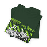 Money Power Unisex Heavy Cotton Tee Bold Dollar Stack Graphic Neon Green Streetwear Aesthetic Hustle Mindset Motivational T Shirt