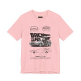 Futuristic Retro Sci Fi Time Travel Car Blueprint Art Unisex Heavy Cotton Tee Premium Streetwear For Vintage Car Lovers Collectors And Enthusiasts