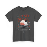 Landscape Unisex Heavy Cotton Tee Graphic T Shirt Black Nature Inspired Abstract Mountain Design Modern Streetwear Outdoor Adventure Artistic Fashion Outfit