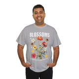 Blossoms Floral Graphic Unisex Heavy Cotton Tee Comfortable Streetwear Timeless Charm Motivational Nature Inspired T Shirt Perfect Gift for Garden Lovers Friends Birthdays Casual Everyday Wear