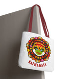 Kathakali Tote Bag Kerala Traditional Dance Art Canvas Bag Indian Culture Onam Festival Malayalam Heritage Ethnic Graphic Reusable Shopping Bag