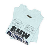 Blue Track Ready Performance Coupe Artwork Unisex Heavy Cotton Tee High Speed Racing Inspired Streetwear Graphic Shirt For Car Enthusiasts And Motorsport Art Fans