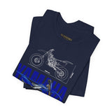YZ Motocross Dirt Bike Blueprint Graphic Unisex Heavy Cotton Tee Off Road Racing Inspired Streetwear Gift for Riders and Bike Lovers