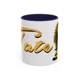 Tate Knight Logo Accent Coffee Mug 11oz 15oz Gold Foil Chess Horse Design Motivational Hustler Ceramic Cup Bold Luxury Inspired Streetwear Gift Drinkware
