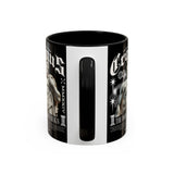 Cronus The Dark Sovereign Accent Coffee Mug 11oz 15oz Greek Mythology Statue Graphic Gothic Streetwear Bold Artistic Ceramic Cup