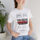 Ford Mustang Classic 1965 Fastback Muscle Car Illustration Unisex Heavy Cotton Tee Retro Collector Streetwear Gift Shirt