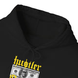 Hustler Original Money Maker Unisex Heavy Blend Hooded Sweatshirt Streetwear Graphic Bold Dollar Bill Print Motivational Entrepreneur Hoodie
