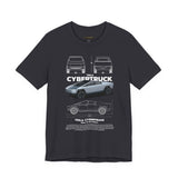 Futuristic Electric Pickup Blueprint Art Unisex Heavy Cotton Tee Bold Streetwear Graphic Shirt For Car Lovers And Tech Enthusiasts