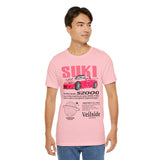 Pink Custom Roadster Blueprint Art Unisex Heavy Cotton Tee Retro Tuner Inspired Streetwear Graphic Shirt for Car Lovers and Daily Casual Wear