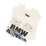 Blue Track Ready Performance Coupe Artwork Unisex Heavy Cotton Tee High Speed Racing Inspired Streetwear Graphic Shirt For Car Enthusiasts And Motorsport Art Fans