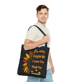 Sunflower Ho'oponopono Tote Bag Hawaiian Healing Prayer Design Spiritual Positivity Canvas Bag Mindfulness Reusable Durable Eco Friendly Shopping Tote