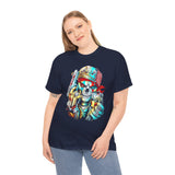 Skeleton Hustler Unisex Heavy Cotton Tee Bold Streetwear Graphic T-Shirt For Hustlers, Dreamers, And Fearless Go-Getters
