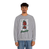 Love Fake Friendship Rose Crewneck Comfortable Unisex Sweatshirt Bold Graphic Streetwear Pullover Empowering Artistic Floral Design For Self Expression Perfect Gift For Friends Birthdays Cozy Days...