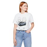 Cyber Truck Tesla Futuristic Electric Pickup Blueprint Art Unisex Heavy Cotton Tee Bold Streetwear Graphic Shirt For Car Lovers And Tech Enthusiasts