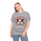 Monsters Skull Guardians Gothic Horror Unisex Heavy Cotton Tee Dark Graphic Halloween Streetwear Bold Vintage Skull T Shirt