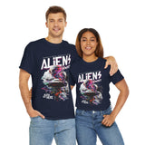 Aliens Exist UFO Graphic Unisex Heavy Cotton Tee Sci Fi Streetwear T Shirt Extraterrestrial Space Alien Design