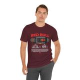 Formula One Style Open Wheel Racing Car Overhead Graphic Unisex Tee Motorsport Performance Streetwear Inspired By Red Bull Racing Colors High Speed Track Culture Design For Racing Fans