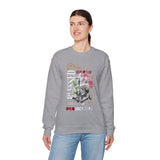 Blessed Praying Hands Floral Christian Graphic Unisex Heavy Blend Crewneck Sweatshirt Faith Inspired Religious Streetwear Bold Motivational Pullover