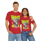 Praise Angel Statue Graphic Unisex Heavy Cotton Tee Spiritual Gothic Streetwear T-Shirt