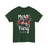 Move With Flow Breakdance Graphic Unisex Heavy Cotton Tee Hip Hop Streetwear Dance Rhythm Urban Style T Shirt