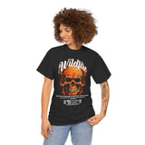 Wildfire Skull Flames Unisex Heavy Cotton Tee Gothic Inferno Graphic Bold Streetwear Motivational Statement T Shirt