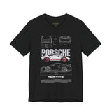 High Performance Track Racer Blueprint Art Unisex Heavy Cotton Tee Streetwear Motorsport Enthusiast Graphic Shirt