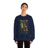 Ruler of the Sea Poseidon Unisex Heavy Blend Crewneck Sweatshirt Greek Mythology Statue Graphic Gothic Streetwear Bold Artistic Pullover