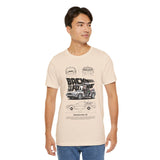 Futuristic Retro Sci Fi Time Travel Car Blueprint Art Unisex Heavy Cotton Tee Premium Streetwear For Vintage Car Lovers Collectors And Enthusiasts