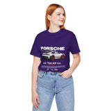 Porsche High-Performance Track Machine Blueprint Design Unisex Heavy Cotton Tee Powerful Street Racing Inspired Graphic Shirt