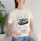 Futuristic Electric Pickup Blueprint Art Unisex Heavy Cotton Tee Bold Streetwear Graphic Shirt For Car Lovers And Tech Enthusiasts