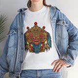 Kala Bhairav Mask Graphic T Shirt Mythical Cultural Warrior Spirit Inspired Tee Tribal Festival Art Streetwear Heavy Cotton Top