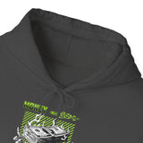 Money Power Unisex Heavy Blend Hooded Sweatshirt Dollar Stack Neon Green Graphic Hustle Mindset Streetwear Motivational Hoodie