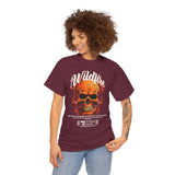 Wildfire Skull Flames Unisex Heavy Cotton Tee Gothic Inferno Graphic Bold Streetwear Motivational Statement T Shirt