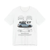 Silver Grand Tourer Coupe Artwork Unisex Heavy Cotton Tee High Performance Inspired Streetwear Graphic Shirt For Car Lovers And Modern Automotive Art Fans