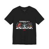 Formula 1 High Performance Triple Racing Machines Unisex Heavy Cotton Tee Dynamic Motorsport Inspired Streetwear Graphic Shirt for Speed Lovers and Premium Casual Style