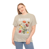 Blossoms Floral Graphic Unisex Heavy Cotton Tee Comfortable Streetwear Timeless Charm Motivational Nature Inspired T Shirt Perfect Gift for Garden Lovers Friends Birthdays Casual Everyday Wear