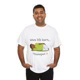 When Life Hurts Thoonguu Tamil Funny Meme T Shirt Trending Kollywood Comedy Inspired Graphic Tee Youth Attitude Casual Wear Unisex Cotton Streetwear India