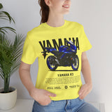 R3 Inspired Sport Motorcycle Art Unisex Heavy Cotton Tee Dynamic Streetwear Graphic for Riders and Moto Enthusiasts