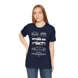 Audi R8 Spyder Inspired Illustrated Luxury Supercar Graphic T Shirt German Performance Convertible Sports Car Streetwear Racing Lifestyle Unisex Tee Gift For Exotic Car Enthusiasts