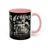 Cronus The Dark Sovereign Accent Coffee Mug 11oz 15oz Greek Mythology Statue Graphic Gothic Streetwear Bold Artistic Ceramic Cup