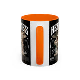 Hermes Accent Coffee Mug 11oz 15oz Black Ceramic Mythology Cup with Greek God Winged Statue Design for History Lovers and Art Enthusiasts