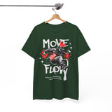 Move With Flow Breakdance Graphic Unisex Heavy Cotton Tee Hip Hop Streetwear Dance Rhythm Urban Style T Shirt